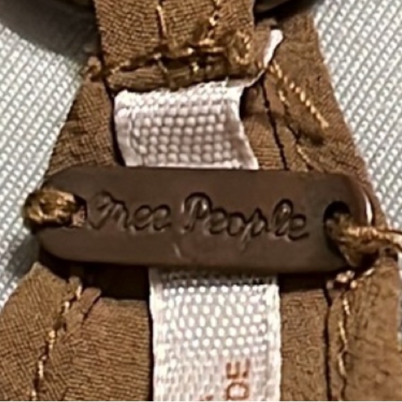 Free People Hoop-Knotted Flowy Tank Top, Brown |XS - Picture 8 of 10